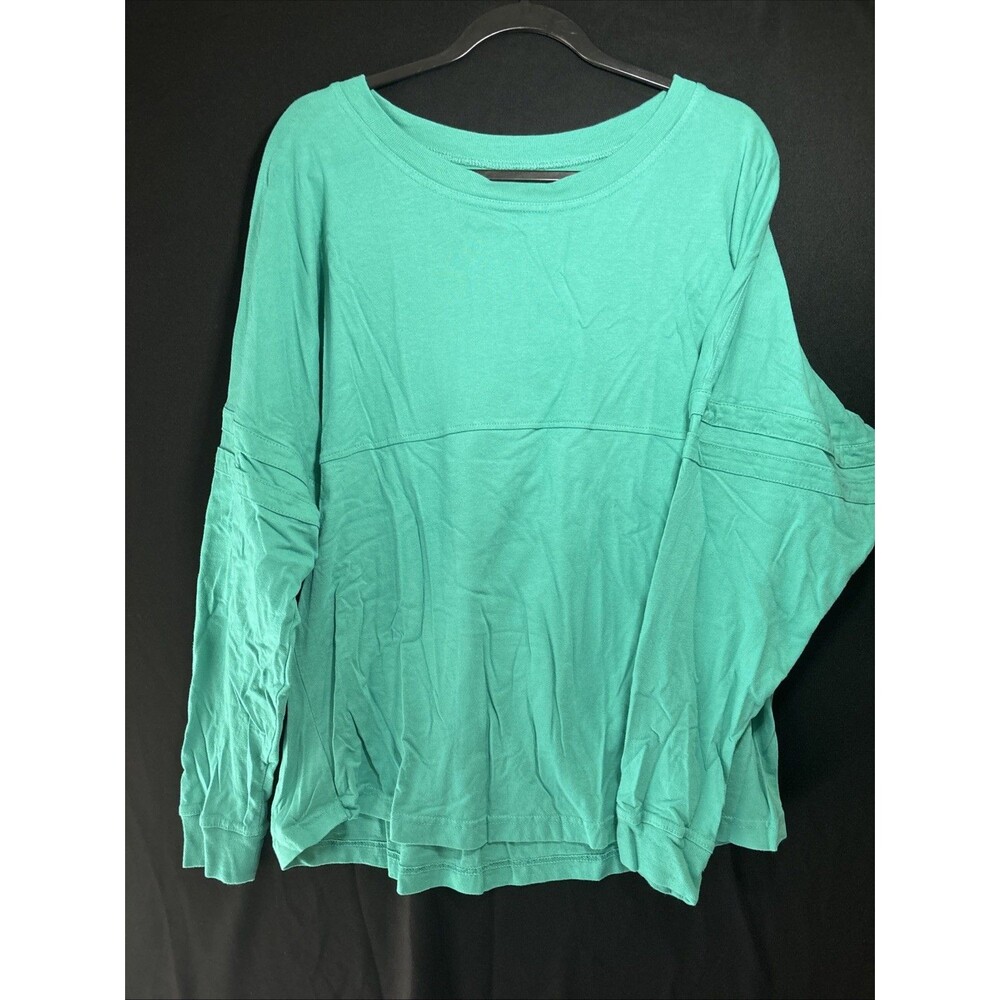 Boxercraft Women's Pom Pom Long Sleeve Jersey T-Shirt M Green Teal